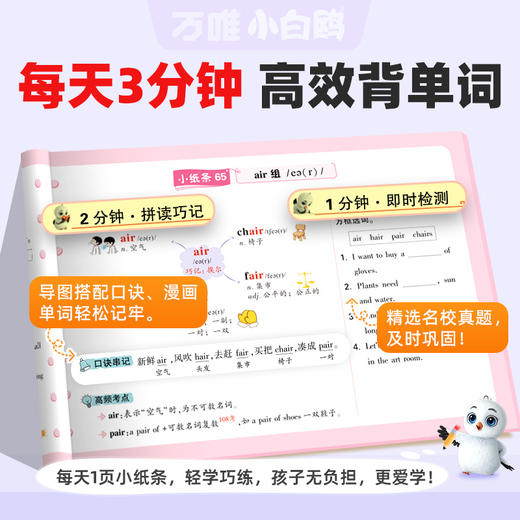 万唯小白鸥三四五六年级小学英语词汇速记小纸条家长必囤 商品图3