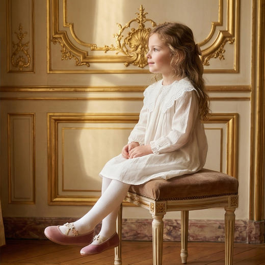 西班牙little winkaa新款女童魔术贴蝴蝶结舞蹈鞋春秋款公主鞋儿童单鞋LW23002 商品图5