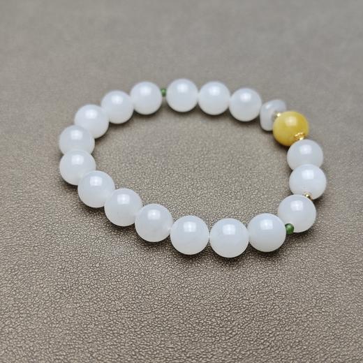 和田玉青海料冰底羊脂玉10mm招财转运手串 228-21 商品图4