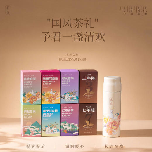 国风茶礼组合 80泡养生茶包 480ml焖茶壶 妇女节送礼 春游出行 商品图0
