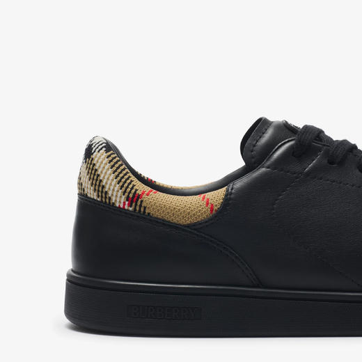 BURBERRY 巴宝莉 男士皮革 Set 休闲运动鞋 黑色 8118851 C1900 商品图1