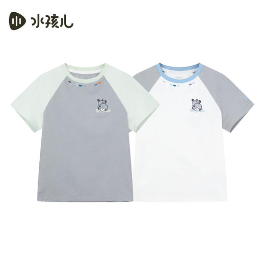 [亲子装]水孩儿童装速干T恤女2026夏季新品透气短袖男童圆领上衣 商品图0