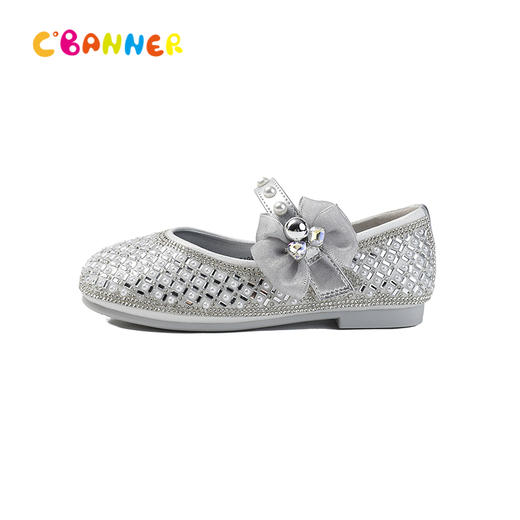 千百度2026春季童鞋缤纷水钻密镶鞋面 时尚潮流公主鞋A26199535 商品图1