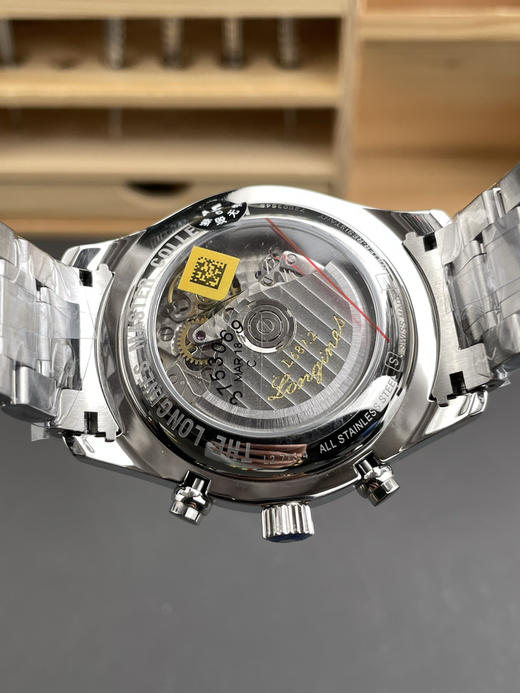 AF浪琴名匠8针月相功能腕表系列（搭载满血版一体机芯➕亚洲7751机芯）42MM精钢表壳经过抛光处理，延续了浪琴的优雅气质，表壳左侧隐藏了星期历的调节按钮 整个手表基于正品original原版开模❕❕ 商品图9