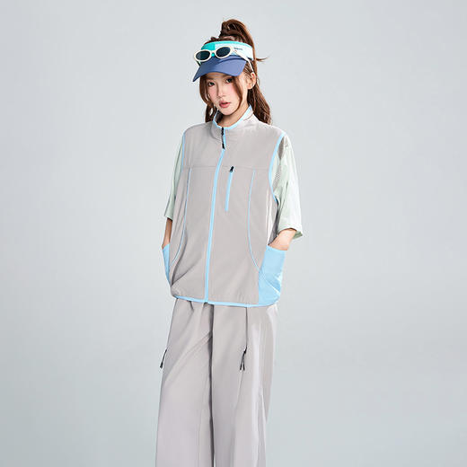 LUCKY DEER/幸运鹿情侣款防泼水运动时尚防风运动马甲 商品图1