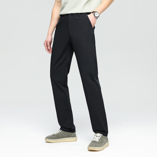 【亚麻】德鲨2026春夏新款休闲裤男青年商务直筒裤子男装弹力长裤 商品图1