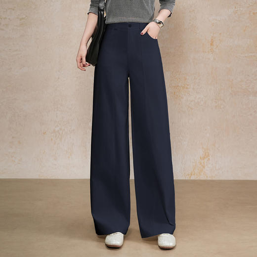 MYX垂坠感通勤时尚西装裤2026春季新款宽松显瘦直筒裤长款高腰阔腿裤 商品图1