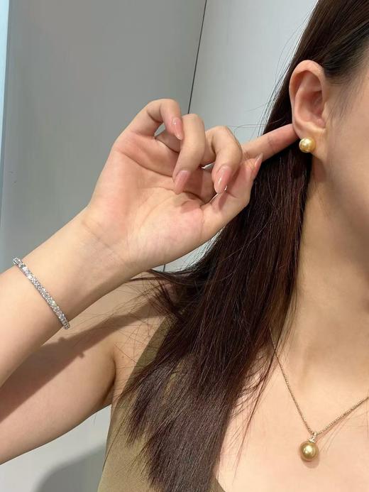 ⁶9-13mm【海水南洋金珠对珠 裸珠】一对 中金正圆微微瑕 镜面光 按照大小选择，裸珠有24小时鉴赏期，确认要联系工厂加工款式出证书【香港】SS06-QTT-XGZZ 商品图8