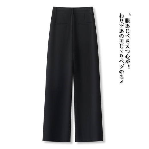 MYX阔腿西装裤2026年春季新款垂坠感修身通勤直筒裤显瘦高腰时尚长裤 商品图1