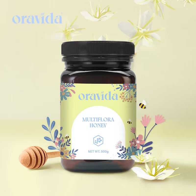 百花蜜*新西兰多花种蜂蜜原装进口花蜜(500g/瓶)2瓶礼盒装