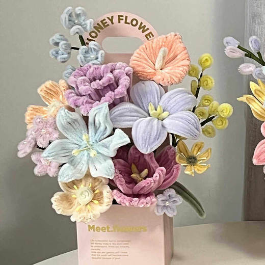 成品扭扭棒diy手工制作成品花送朋友闺蜜情人节生日礼物-工期一周 商品图13