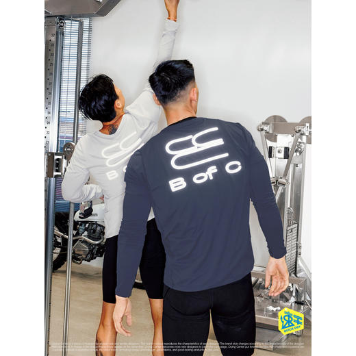 CryingCenter bofc 反光跑道印花健身跑步长袖速干T恤 哭喊中心 商品图2