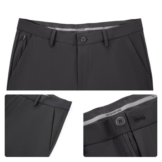 【凉感】柒牌男士休闲梭织长裤2026春夏新款通勤修身商务长裤子 130H71810 商品图3