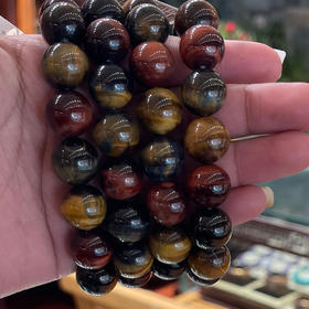 100元/条三色虎眼石手串