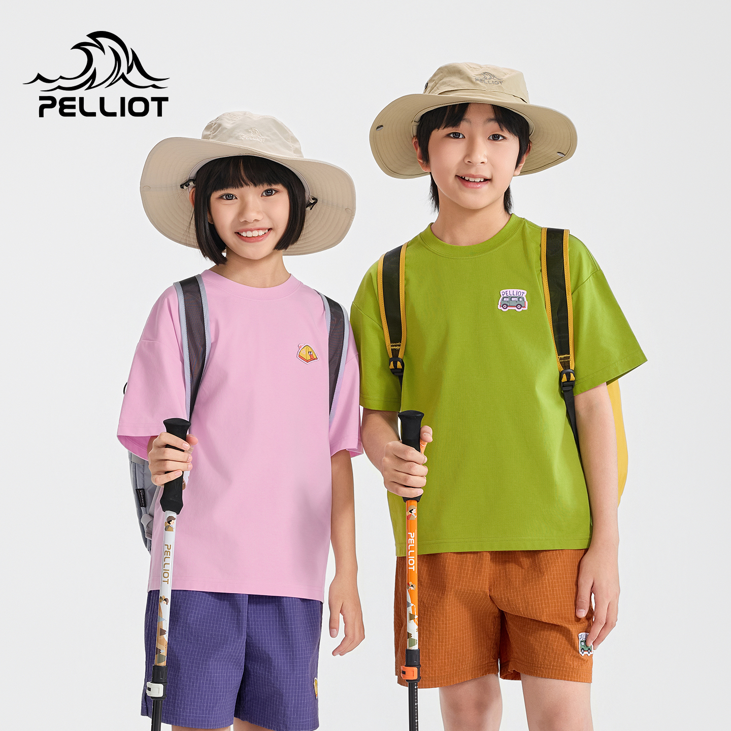 伯希和户外速干T恤儿童春季26新款凉感防晒短袖抑菌吸湿运动上衣