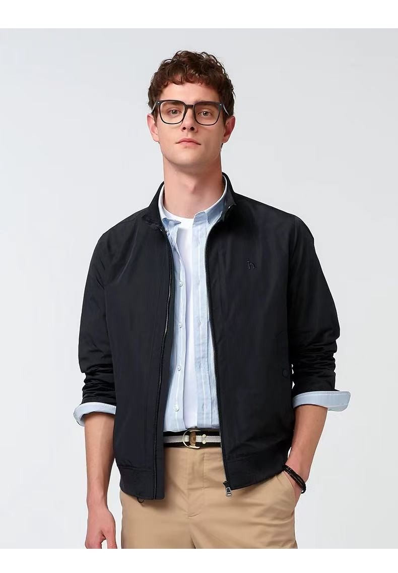 H哈吉S早秋新款 休闲立领通勤夹克