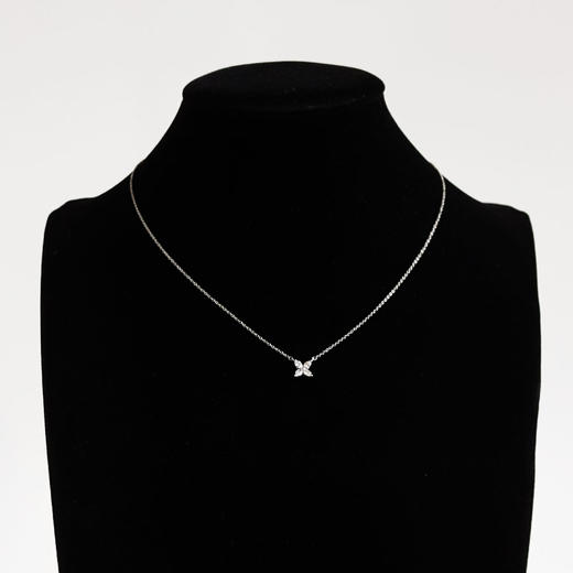【95新】Tiffany & Co.蒂芙尼Victoria系列小号铂金满钻维多利亚四叶草项链 链长约41cm女士250226NJS02 商品图6