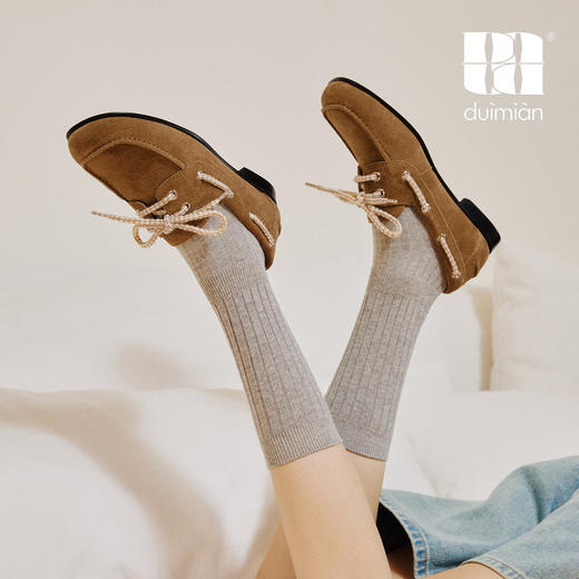 对面duimian帆船鞋老钱风一脚蹬乐福鞋 商品图3