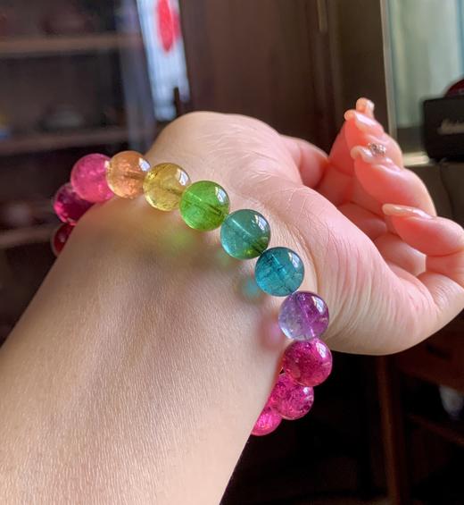 10.5mm单圈彩虹碧玺手串 商品图7
