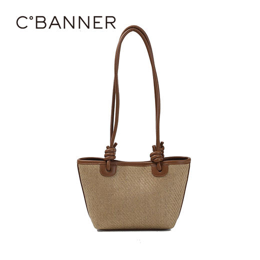 千百度2026草编设计光滑平整女包A26301112 商品图0