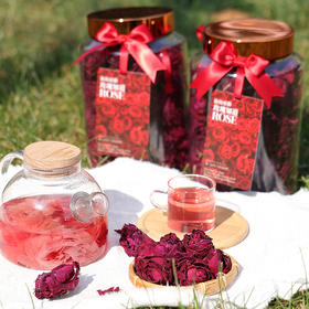 【斌哥优选】墨红玫瑰花茶，冻干技术，保留95%的活性营养。养颜，高花青素。送你一朵永不凋零的墨红玫瑰，把爱意揉进每一口花香里。