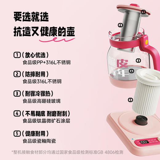 德国蓝宝电热水壶礼盒装家用全玻璃烧水壶恒温保温自动BP-HP02A-THF 商品图3