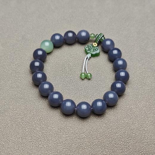 和田玉青海料妖紫雅致祥云国风手串 228-18 商品图2