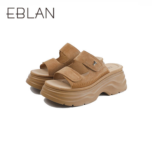 伊伴2026夏季复古显白美拉德轻感厚底休闲凉拖鞋B26370501 商品图4