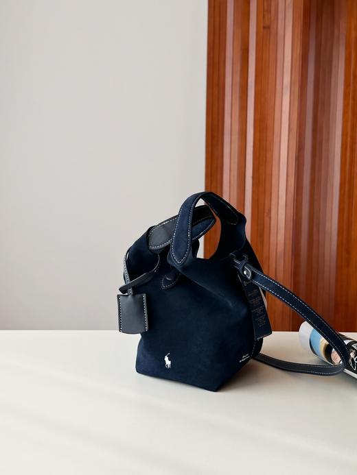 拉夫劳伦RL新款小号麂皮菜篮子包 手拎包斜挎包 SZ 341064 商品图3