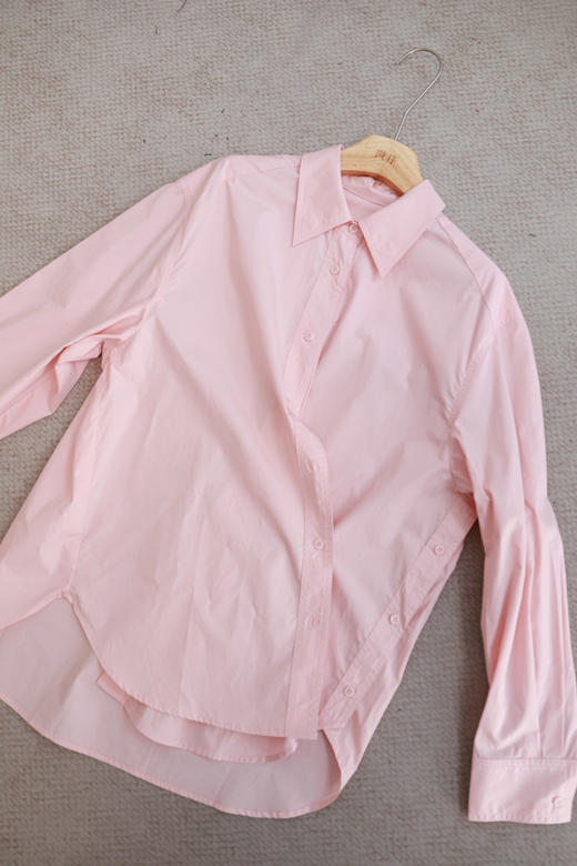 遥黛|高级设计感侧扣衬衫 商品图1