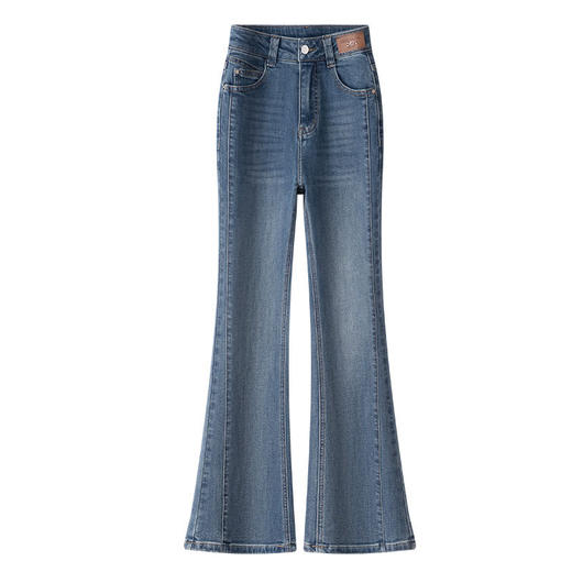 MYX浅蓝色牛仔喇叭裤2026年春季新款洋气修身鱼尾裤长款高腰筒喇裤女 商品图4