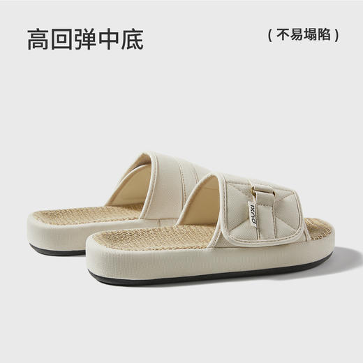 朴西知秋居家室内防滑室内亚麻拖鞋情侣2026年新款透气吸汗四季拖 商品图3