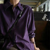 【99特惠】葡萄紫灯芯绒全棉衬衫 | 全棉灯芯绒，手感柔和厚实。显白、高级、百搭，2个尺码，80-140斤都能穿【3-7天发货，周末顺延】 商品缩略图5