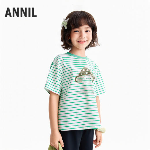 【实体店同款】女童短袖针织衫夏季新款安奈儿童装AG621093 商品图2