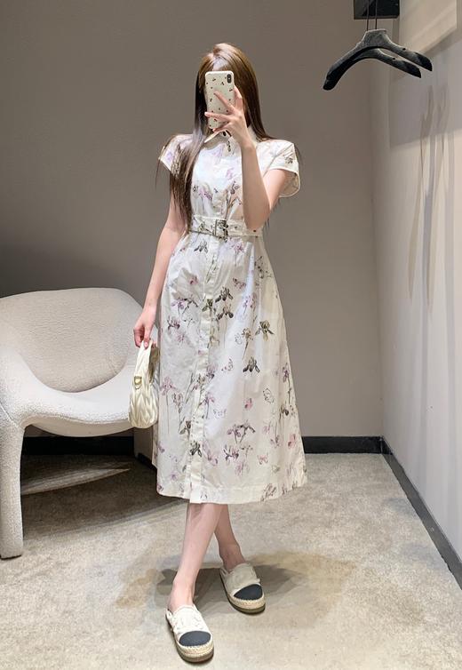 女款印花短袖衬衫连衣裙ba010 商品图3