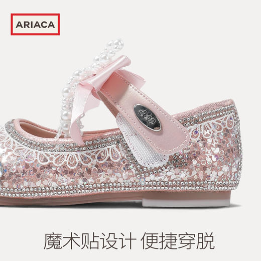 ARIACA艾芮苏女童公主鞋2026春季新款水钻浅口软底皮鞋儿童水晶鞋ARC126025 商品图4
