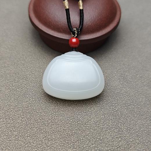 新疆和田玉且末料羊脂玉宝宝锁 228-1 商品图1