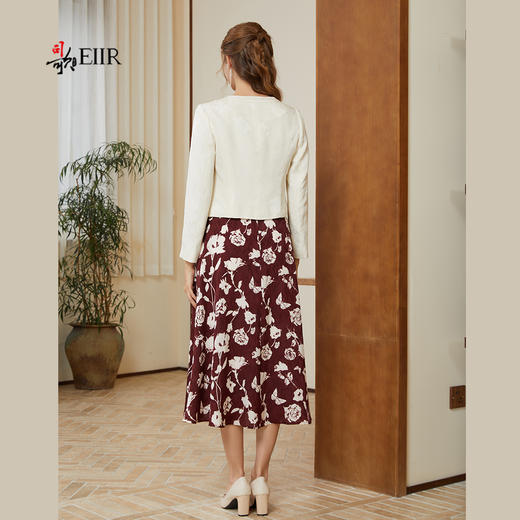 司歌提花国风收腰长袖外套短款B921147X 商品图3