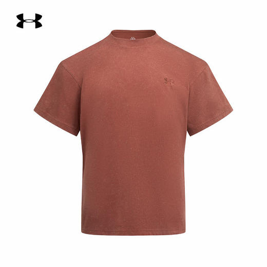 安德玛春夏新款Washed男女情侣水洗运动休闲短袖T恤 6014291-688 商品图0