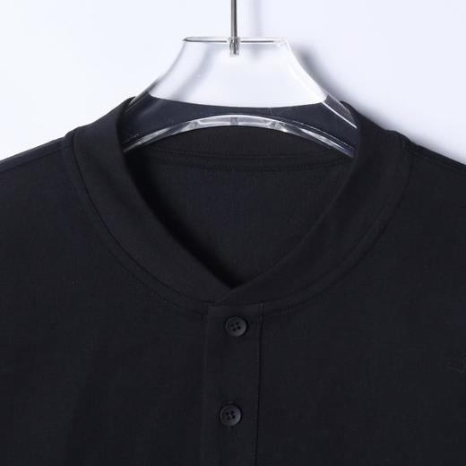 SDSA男士秋冬新款痞帅男装简约复古亨利领设计长袖T恤纯色百搭 商品图1