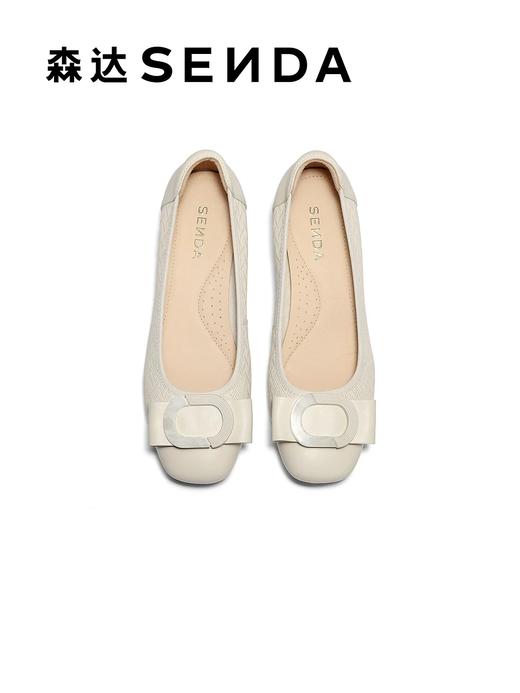 BF楼 森达时装鞋2026新款通勤职场粗跟浅口小皮鞋XWE01吊牌价899活动价499 商品图2