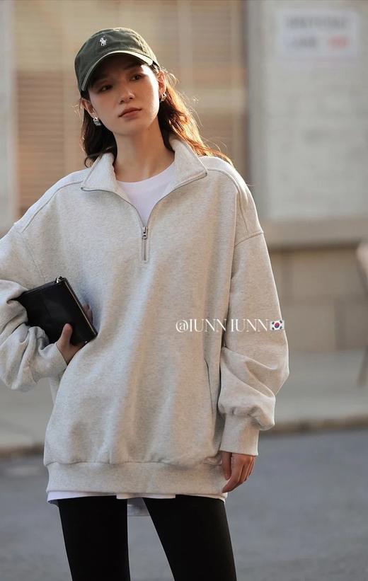 D 双纱长绒棉柔软舒适！2026早春通勤穿搭｜经典宽松 慵懒显瘦，内搭叠穿也好看~ 商品图2