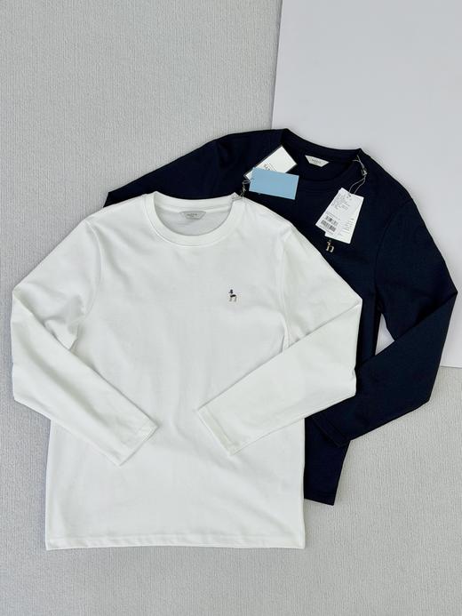 26春季新品上新！ 哈吉斯经典基础款长袖打底衫   圆领衫 商品图1
