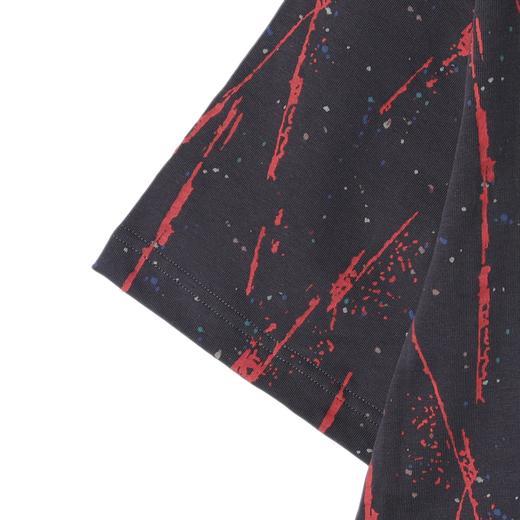 夏季高级感新款美式泼墨撞色印花短袖T恤潮牌嘻哈百搭潮流上衣 商品图3