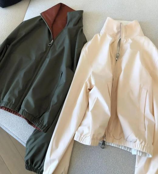 老钱风～花姐等明星同款两面穿针织飞行夹克……轻熟女气质穿搭！！ 商品图4