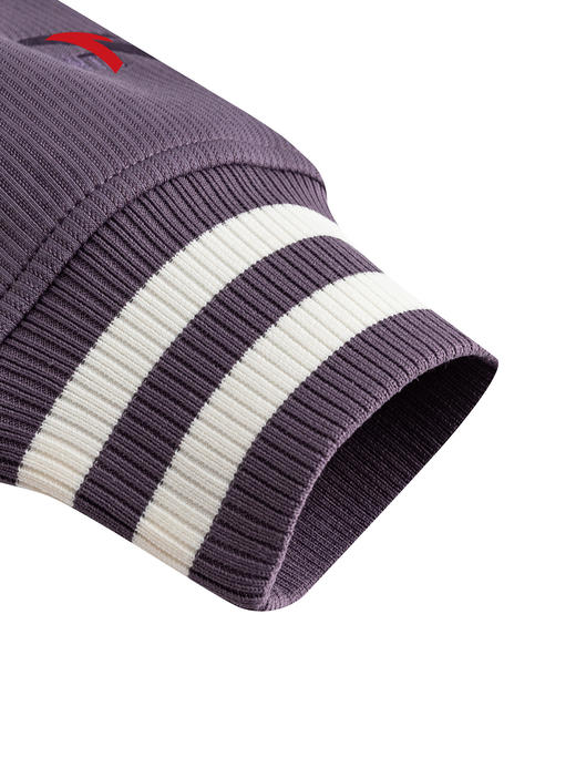 安踏学院风休闲外套女士2026春季新款撞色拉链卫衣上衣162618720 商品图3