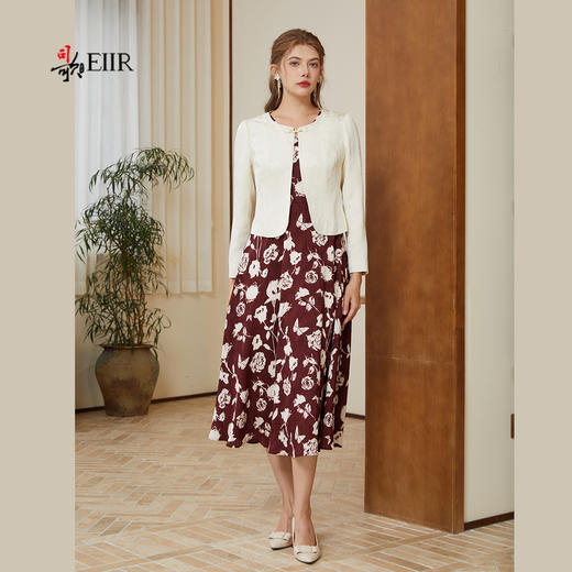 司歌提花国风收腰长袖外套短款B921147X 商品图4