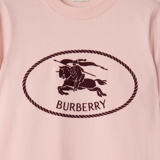 【二】BURBERRY 巴宝莉 女士马术骑士印章棉质圆领短袖T恤 粉色 8110925 C2989 商品图1