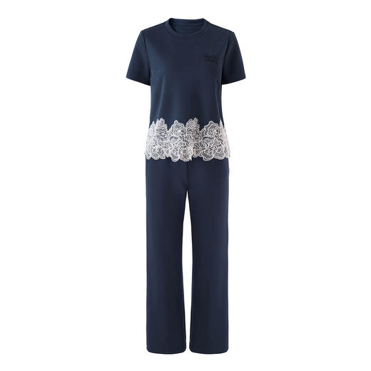 「高货wl」全新升级【铂金会员293/天猫389/差价96】(99419)洛诗琳2026春夏气质水溶蕾丝拼接上衣松紧腰休闲裤两件套 商品图4