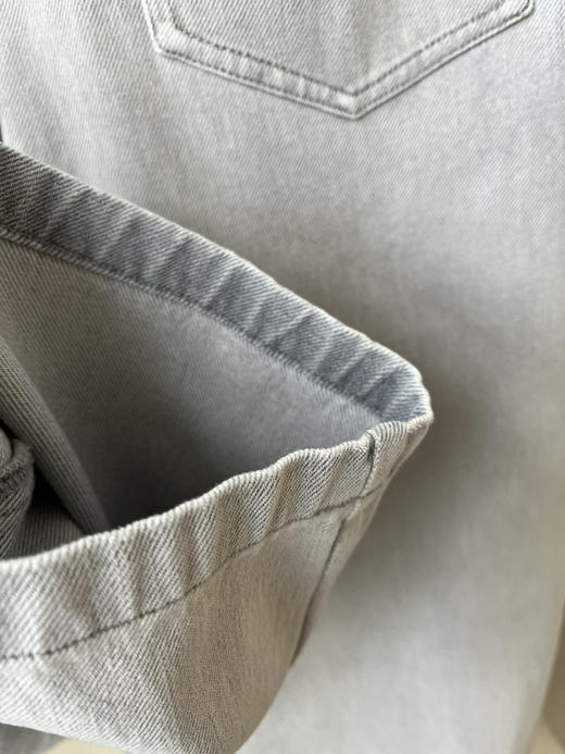 【经典必入】噢蜜ooomeooo四面弹水泥灰直筒裤 商品图14